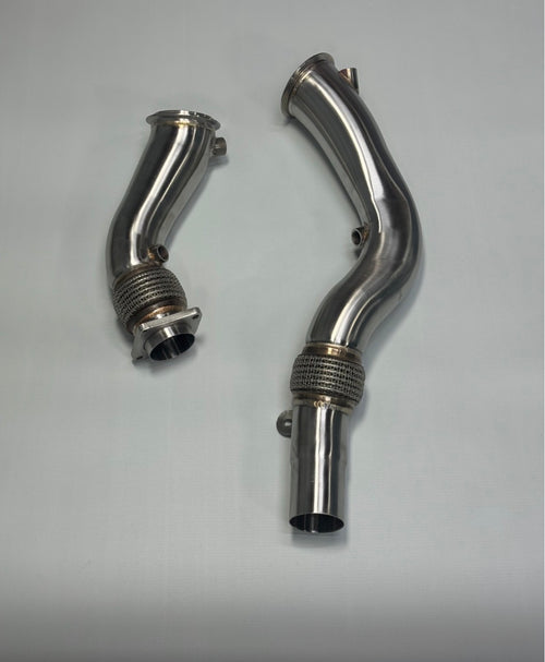 3." BMW stainless steel downpipe. 2014 + S55 F80 F82 M3 M4 2014+